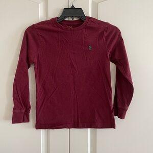 Polo by Ralph Lauren Maroon Crew Neck Shirt